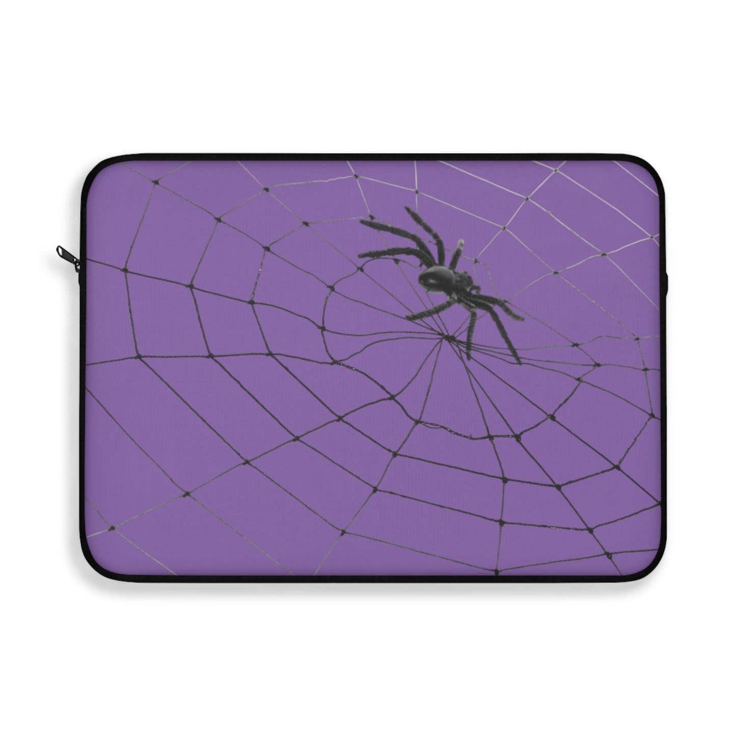Spider in Web on Light Purple Laptop Sleeve | Unique Laptop Case for Teens, Gift for Artists, Computer Sleeve, Geeky Tech Accessories