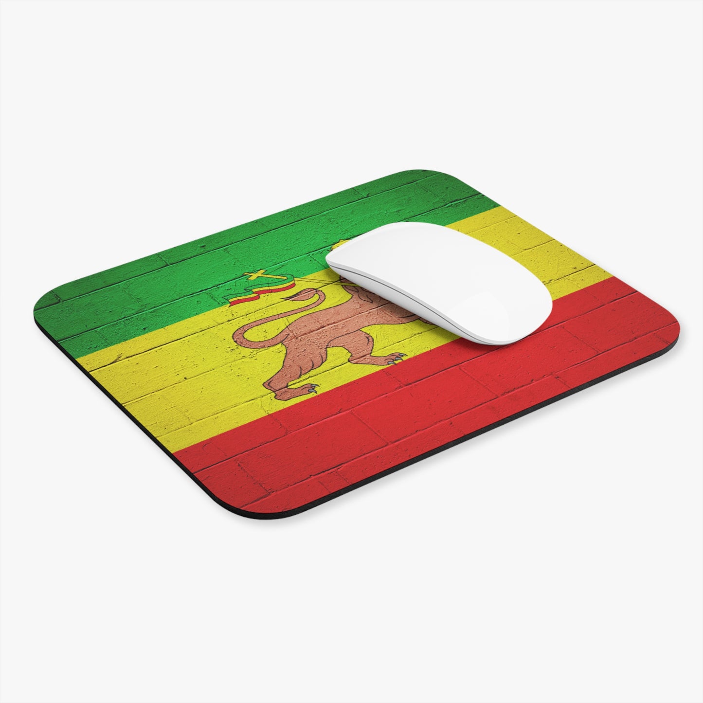 Rasta Lion Mouse Pad, Vibrant Desk Accessory, Gift for Music Lovers, Gaming Decor, Home Office Essentials