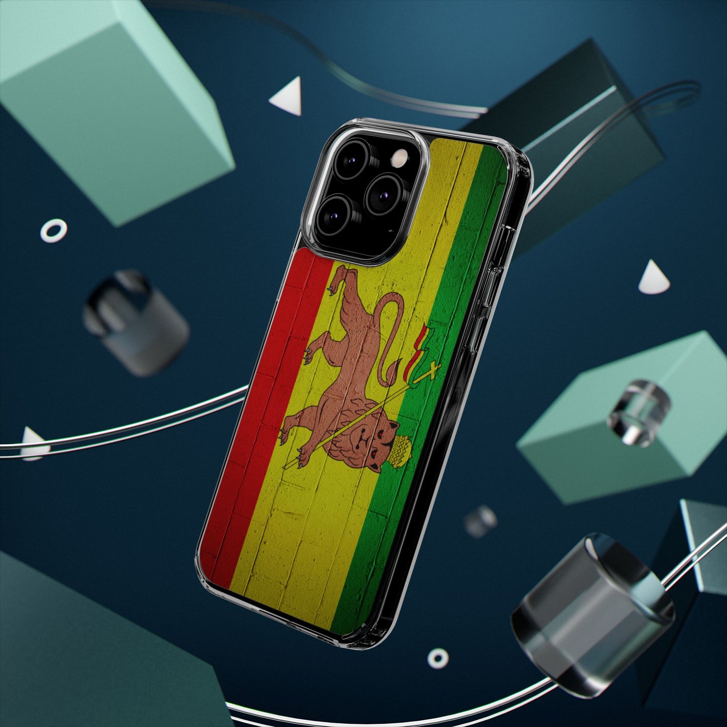 Vibrant Rastafarian Flag Phone Case, Impact-Resistant Cover, Customizable Gift for Music Lovers, iPhone and Samsung
