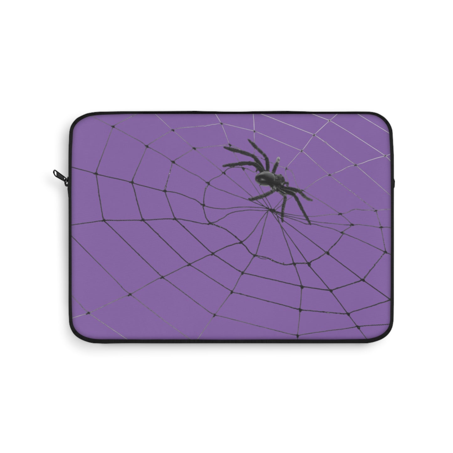 Spider in Web on Light Purple Laptop Sleeve | Unique Laptop Case for Teens, Gift for Artists, Computer Sleeve, Geeky Tech Accessories