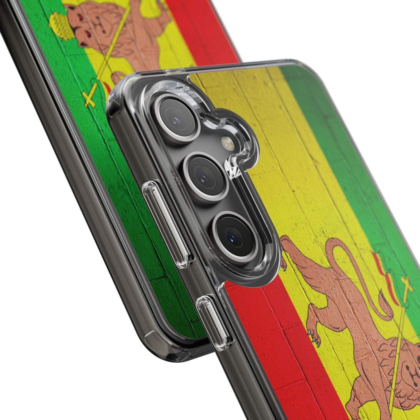 Vibrant Rastafarian Flag Phone Case, Impact-Resistant Cover, Customizable Gift for Music Lovers, iPhone and Samsung