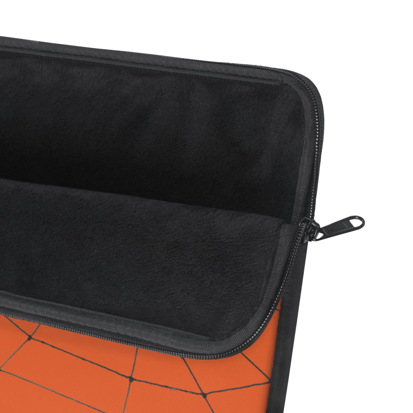 Spider in Web on Orange Laptop Sleeve | Unique Laptop Case for Teens, Gift for Artists, Computer Sleeve, Geeky Tech Accessories