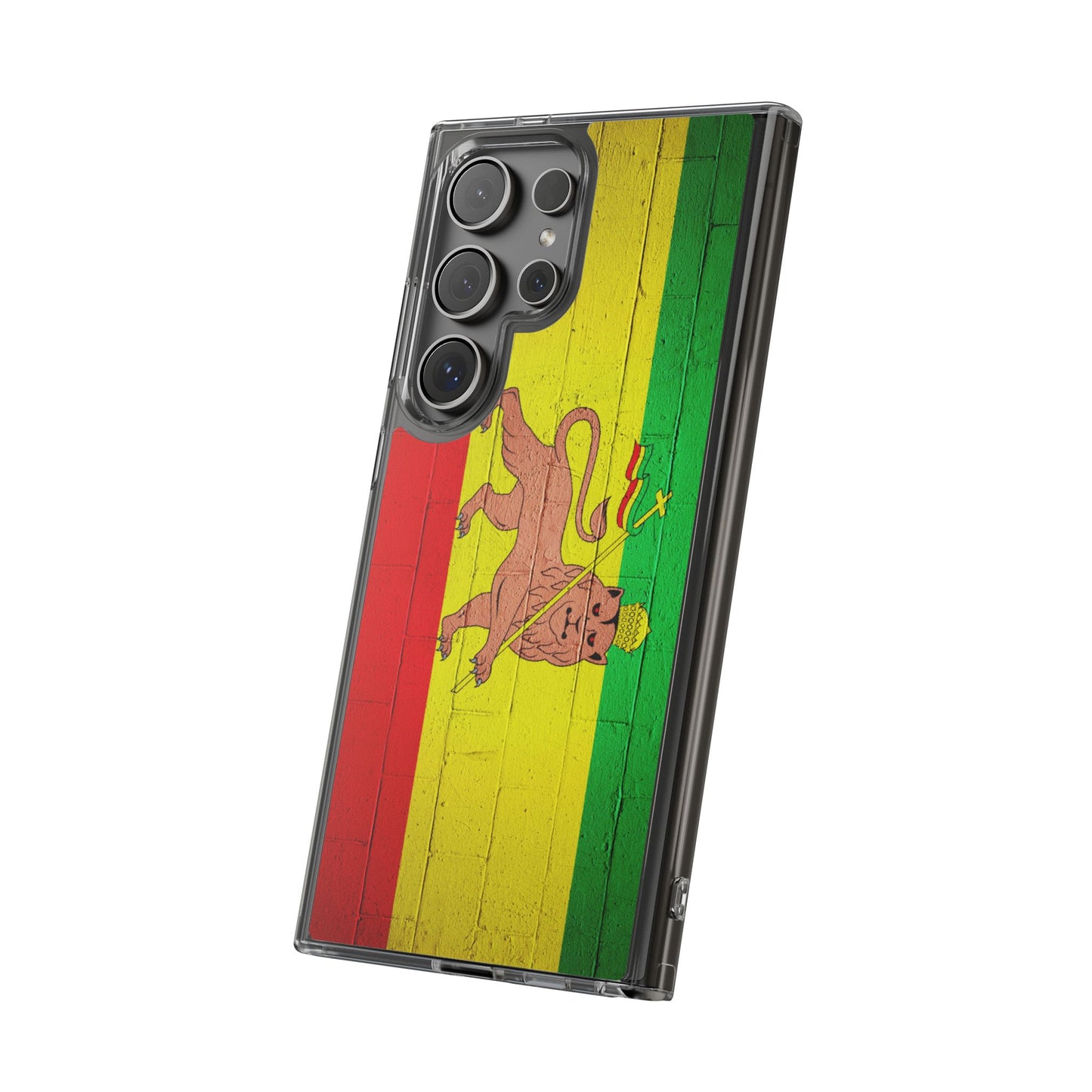 Vibrant Rastafarian Flag Phone Case, Impact-Resistant Cover, Customizable Gift for Music Lovers, iPhone and Samsung