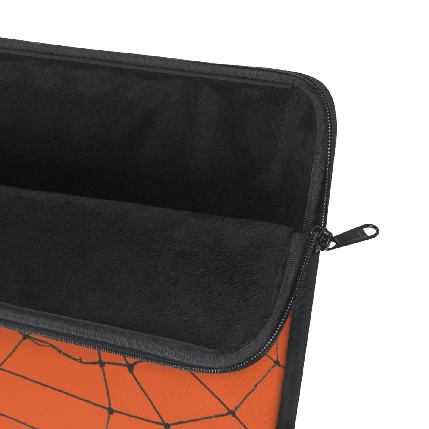 Spider in Web on Orange Laptop Sleeve | Unique Laptop Case for Teens, Gift for Artists, Computer Sleeve, Geeky Tech Accessories