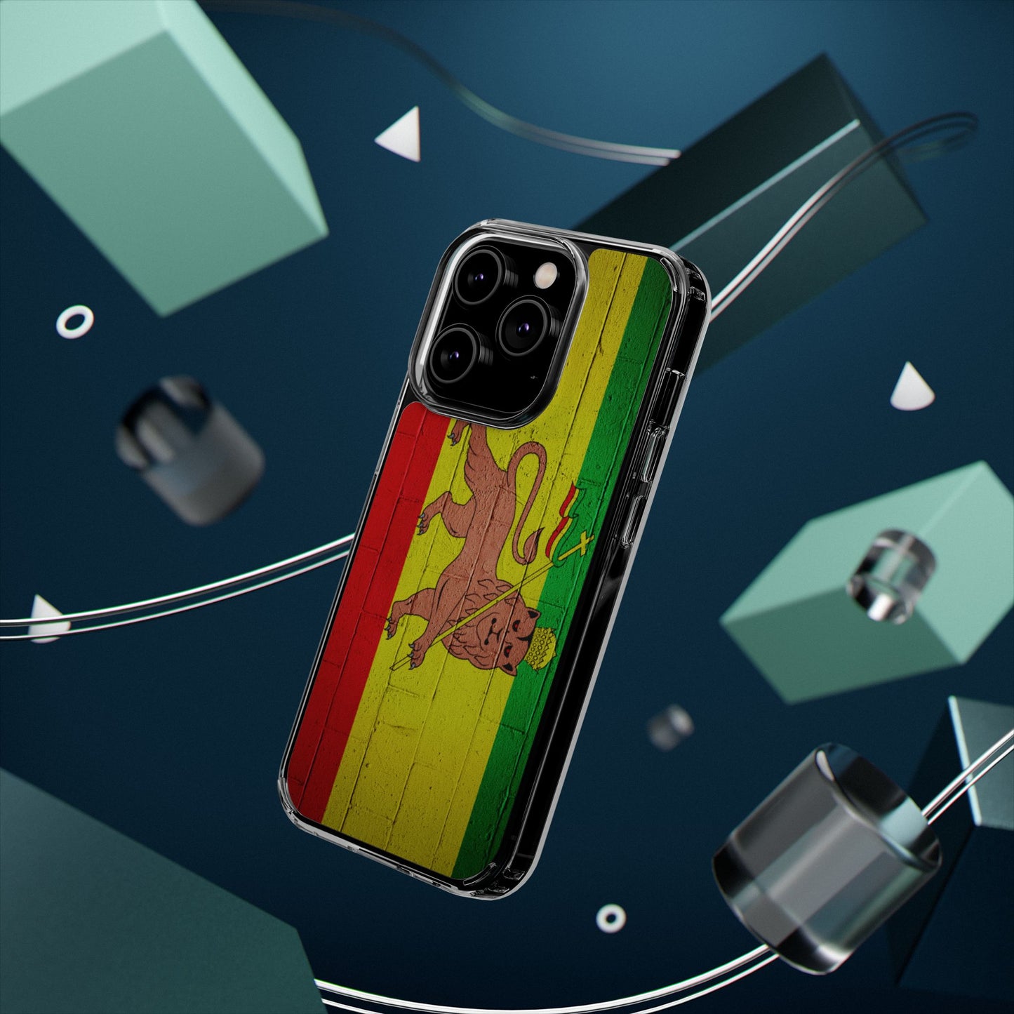 Vibrant Rastafarian Flag Phone Case, Impact-Resistant Cover, Customizable Gift for Music Lovers, iPhone and Samsung
