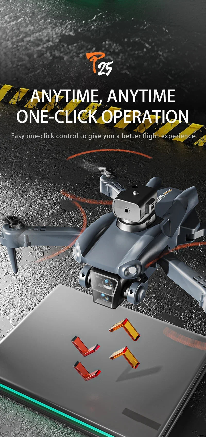 P25 RC Drone GPS 8K Professional with Camera 5G WIFI 360° Obstacle Avoidance FPV Brushless Motor RC Quadcopter Mini Drone