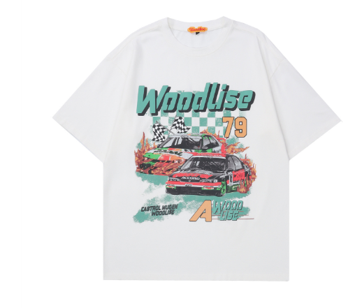 Fashionable Vintage Racing Cars Graphic T Shirts For Men