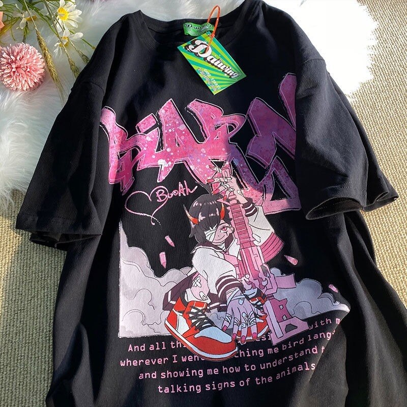 Fashionable Japanese's JK Girl Anime Graphic T Shirts