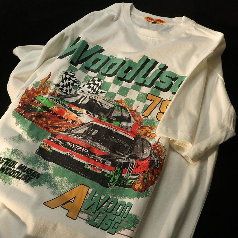 Fashionable Vintage Racing Cars Graphic T Shirts For Men