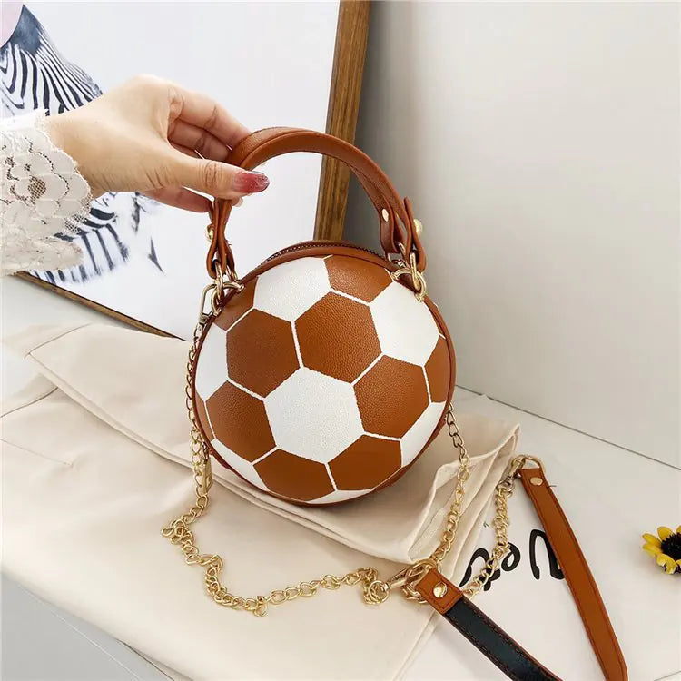 Versatile Pink Football & Basketball Shoulder Bag