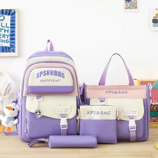 Four-Piece Schoolbag Set