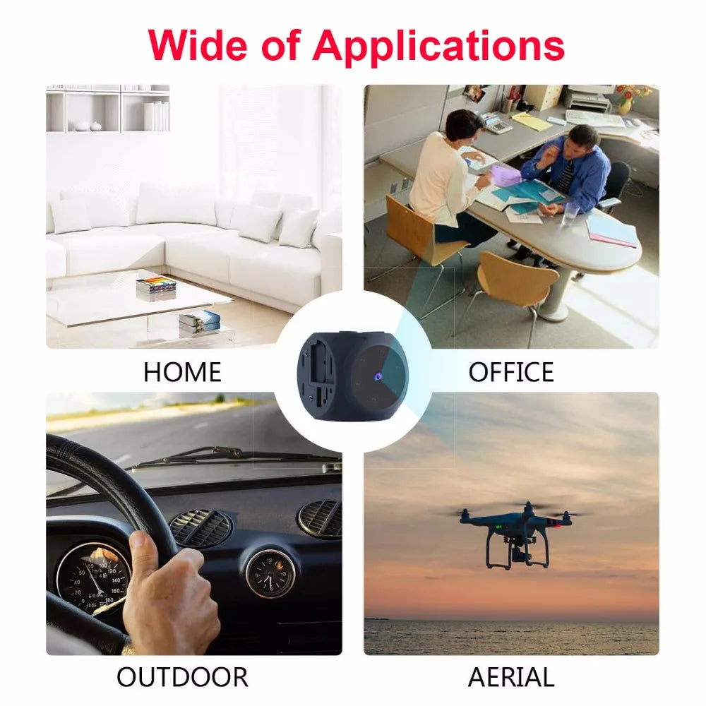 Portable Mini HD 1080P Camera With Night Vision and Motion Detection Indoor Outdoor Small Security Camera Support Hidden TF Card