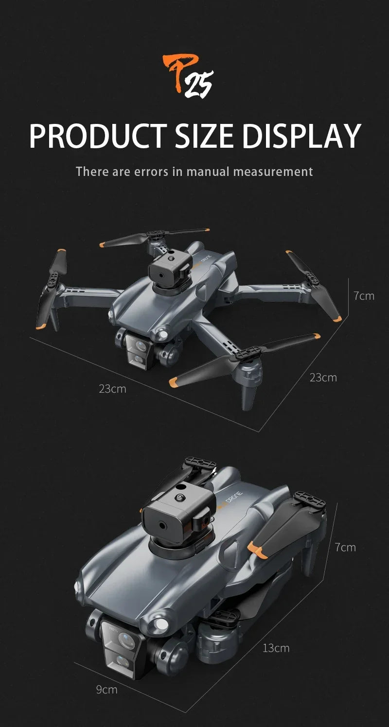 P25 RC Drone GPS 8K Professional with Camera 5G WIFI 360° Obstacle Avoidance FPV Brushless Motor RC Quadcopter Mini Drone