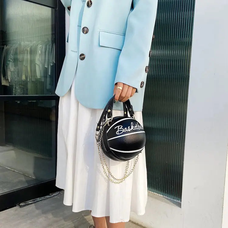 Versatile Pink Football & Basketball Shoulder Bag