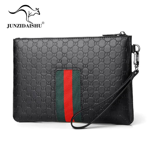 Men's Genuine Leather Fashion Envelope Clutch Bag