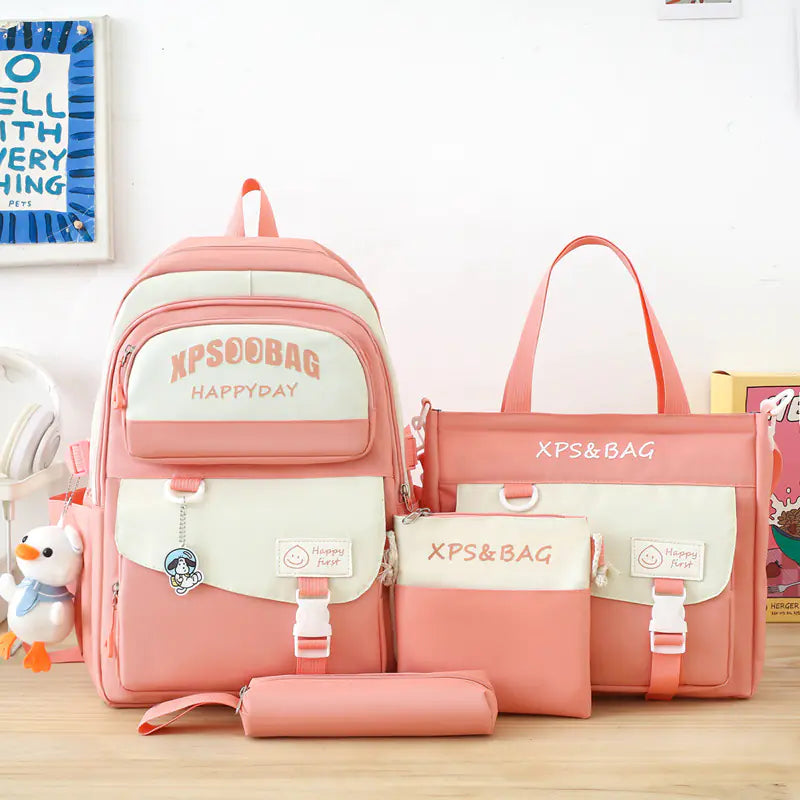 Four-Piece Schoolbag Set